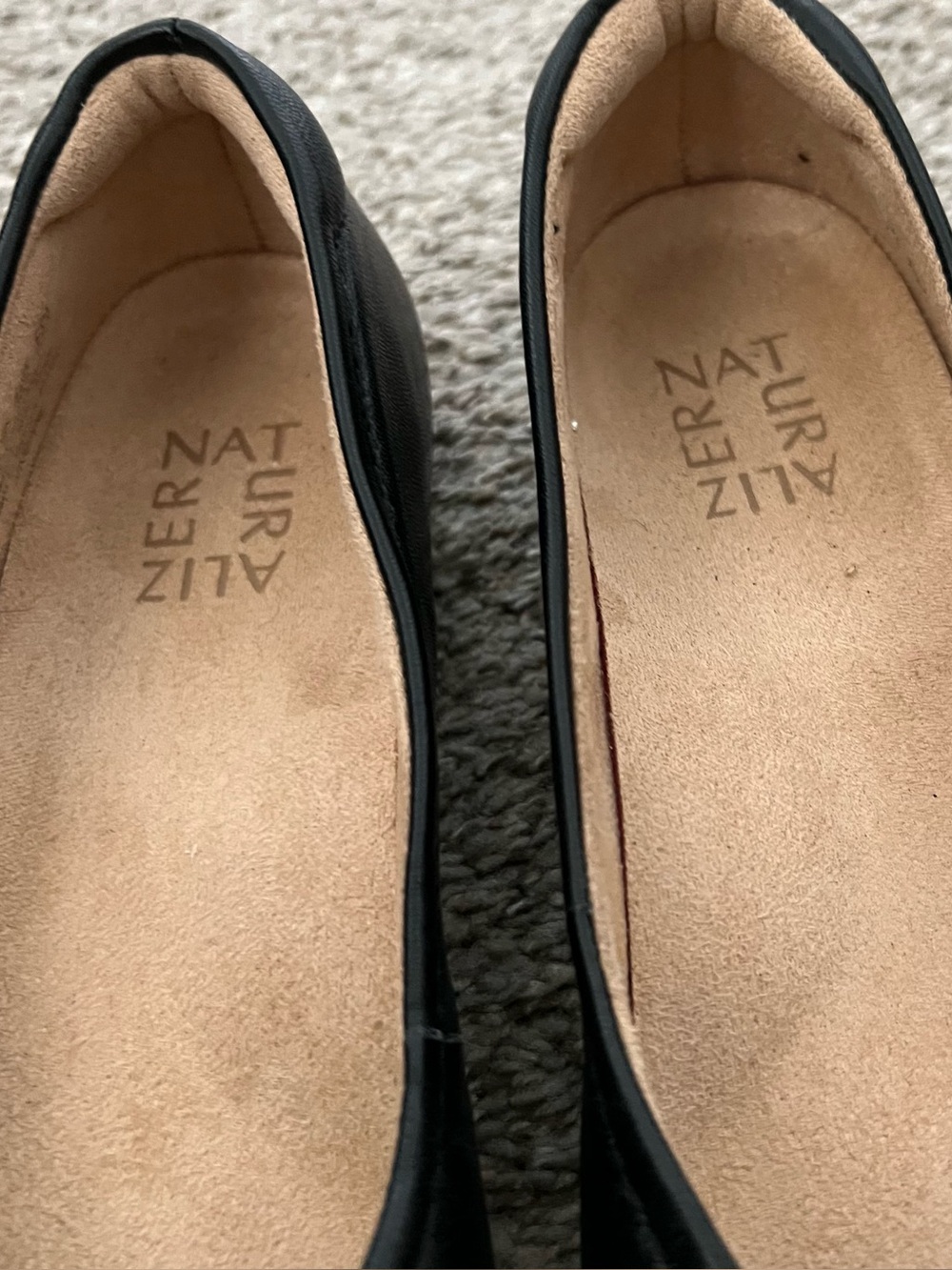 Naturalizer Vivienne Black Leather Rounded Toe Flats Size 6.5 - Picture 12 of 14